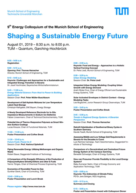 MSE Colloquium 2019 - Program