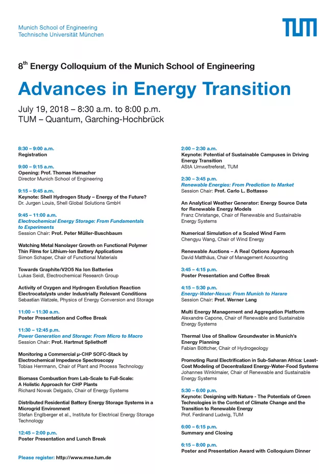 Program MSE Colloquium 2018