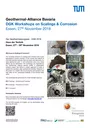 Workshops der Geothermie-Allianz Bayern "Scalings & Corrosion" auf dem DGK 2018