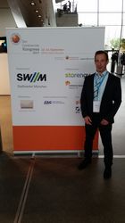 Tim Eller, M.Sc., auf dem Geothermiekongress 2017 in der BMW-Welt in München
